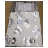 Metallic Grommet Panel Curtain Set 76x96"