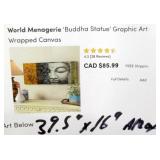 World Menagerie "Budda Statue" Graphic Canvas Art