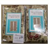 2 Waverly Rod Pocket Window Panels ~ 52" x 84"