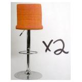 Pair Wade Logan Clay Swivel Bar Stools