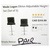 Pair Wade Logan Elkton Swivel Bar Stools