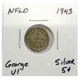 1943 Newfoundland Silver 5 Cent