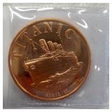 Titanic 1oz Copper Round