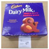 Box of Cadbury Dairy Milk Fruit & Nut Bars 24 Pack