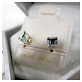 14K Gold Aquamarine (4x4mm) Earrings MSRP $240