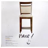 Pair Latitude Run Cleon 24" Bar Stools w/Backs