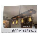 Triple Wood 4 Light Kitchen Island Pendant