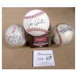 3 Signed Baseballs