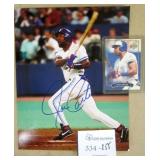 8x10 Joe Carter Signed Photo & Card