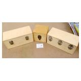 3 Hand Crafted Wooden Boxes
