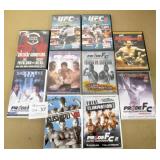 10 Assorted UFC/Pride FC & Shock Wave DVDs