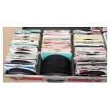 Metal DJ Box w/Over 200 - 45 Records