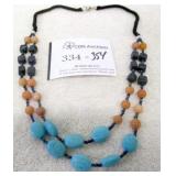 Natural Aventurine/Jasper Necklace MSRP $340