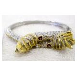 Custom Garnet/Tanzanite "Serpent" Bracelet