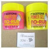 2 Tubs 1st Acetone Power Gel No-Rub Nail Care