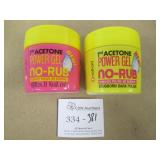2 Tubs 1st Acetone Power Gel No-Rub Nail Care