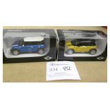 2 Mini Coopers Pullback Cars