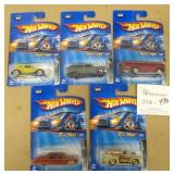 5 New Hot Wheels Red Lines & Pin Hedz Cars
