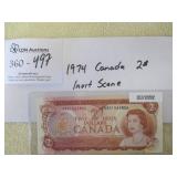1974 Canada $2 Banknote