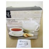 PC Teapot w/ Cup & Saucer