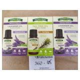 3 Aromatherapy Lavender & Tea Tree Oils