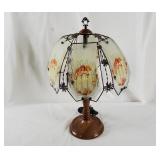 Glass Shade Touch Lamp Angels & Flowers