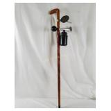 Cane W/ Horn Water Bottle Holder & Mirror