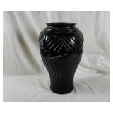 Metal Large Vase Urn Black 16" Tall