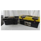 2 Toolboxes W/ Tile Tools & Electrical Supplies