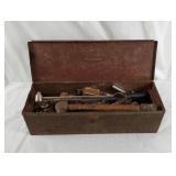 Metal Toolbox W/ Wrenches Ratchet Sockets & More Metal Toolbox W/ Wrenches Ratchet Sockets & More
