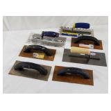 Lot Of Various Notched Trowels Lot Of Various Notched Trowels
