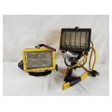 Pair Of 250 Watt Portable Halogen Work Lights Pair Of 250 Watt Portable Halogen Work Lights