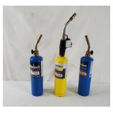 Lot Of 3 Bernzomatic Propane Hand Torches