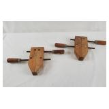 Pair Of Jorgenson Clamps Wooden Hand Screw