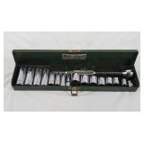 S-K Tools Socket Set W/ Ratchet & Case