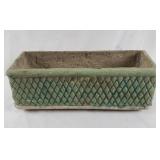 19" Long Cement Planter Green Cross 19" Long Cement Planter Green Cross