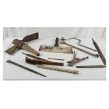 Large Misc Tool Lot Pick Ax Clamps Wrenches & Large Misc Tool Lot Pick Ax Clamps Wrenches &