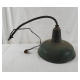 Vintage Green & White Hanging Light Fixture Vintage Green & White Hanging Light Fixture