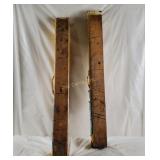 2 Yellow Metal Saw Horses 2 Yellow Metal Saw Horses