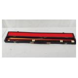 Vintage 4 Piece Pool Cue Stick Billiards W/ Case