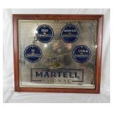 Vintage Martell Cognac Framed Bar Mirror Vintage Martell Cognac Framed Bar Mirror