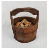 Vintage Round Wooden Bucket W/ Dowels Vintage Round Wooden Bucket W/ Dowels