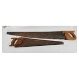 Lot Of 2 Vintage Rustic Handsaws Lot Of 2 Vintage Rustic Handsaws
