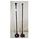 Lot Of 2 Metal Floor Lamps, Missing Shades Lot Of 2 Metal Floor Lamps, Missing Shades
