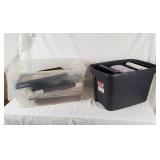 2 Totes Full Of Picture Frames Mixed Sizes & Types 2 Totes Full Of Picture Frames Mixed Sizes & Types