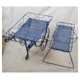 Wrought Iron Patio Furniture Table Wheelborrow