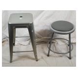 2 Metal Stools Work Shop 2 Metal Stools Work Shop