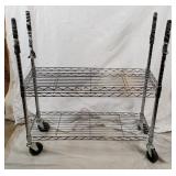 Metal Wire Rack Shelves On Casters