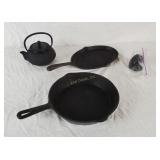 Cast Iron Lot Kettle Cups Griddle & Skillet Cast Iron Lot Kettle Cups Griddle & Skillet