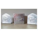 Hammered Aluminum Horse Décor Bookends & Box